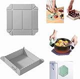 Dimensioni: misura 22,9 x 20,3 cm, fornendo ampio spazio di lavoro per tagliare verdure, frutta e preparare i pasti pur rimanendo abbastanza compatto per una facile portabilità