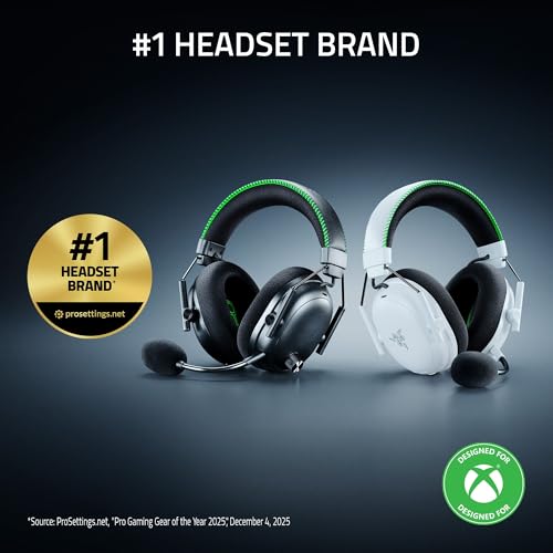 Image of Razer BlackShark V3 Pro Wireless ANC Gaming Headset for Xbox: Full Band Mic - 50mm Drivers - 2.4 GHz, Bluetooth, USB, 3.5mm - Works with PC, Mac, PS5, Nintendo Switch - Long Battery Life - Black