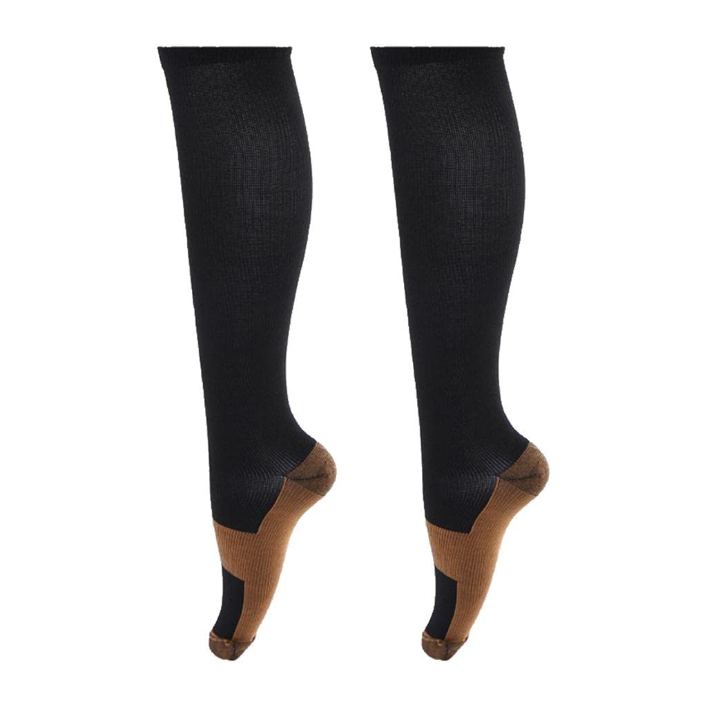 nivaa 1 Pair Mens Women Compression Socks Sports Calf Support Stockings XXL-picture-26