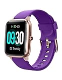 Willful Smart Watch for Android Phones and iOS Phones Compatible iPhone Samsung, IP68 Swimming Waterproof Smartwatch Fitness Tracker Fitness Watch Heart Rate Monitor Watches for Men Women (Purple)