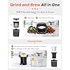Horavie Single Serve Coffee Maker with Built-in Grinder, Fast Brew 6-16oz Single Cup for Whole Beans, Grounds, K Pod, Grind and Brew Coffee Maker with 47oz Water Tank, Descaling Alert, Black