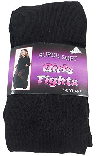 Girls School Tights Super Soft Cotton Rich Back 2 School Ages 3 to 122