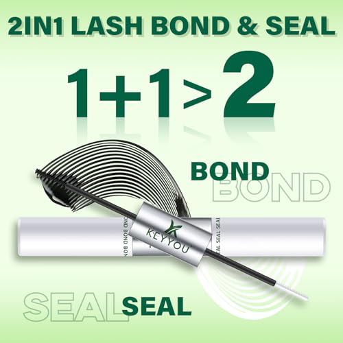 Image of KEYYOU 10ML Black Lash Bond & Seal Cluster Lash Glue for DIY Extensions