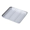 Baking Tray with Grate Set, Stainless Steel Baking Tray, Multifunctional Baking Mould, Draining Tray, Baking with Grid for Kitchen, Easy to Clean, Dishwasher (Large with Rack) #3