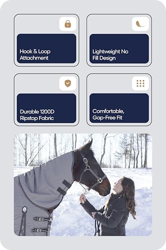 Image of Equinavia Arktis Turnout Neck Cover No Fill | 1200 Denier - Carbon Gray - M