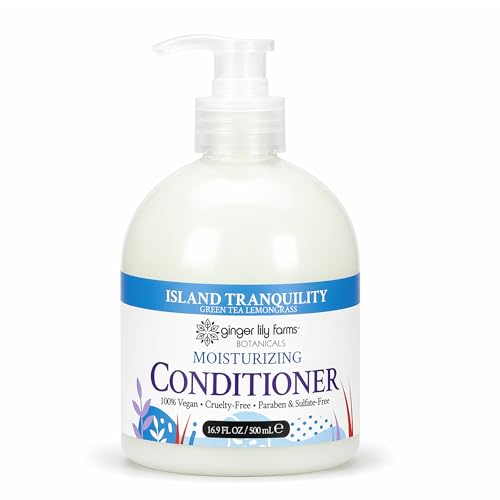 Image of Ginger Lily Farms Botanicals Conditioner, 16.9oz, Island Tranquility | 100% Vegan & Cruelty-Free | Moisturizing Conditioner for All Hair Types