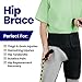 Hip Brace Thigh Compression Sleeve | Hip Sciatica Pain Relief Device Brace | Hamstring & Groin Compression Sleeve Wrap for Sciatic Nerve Relief | Hip Support Brace for Women & Men | Large / Left