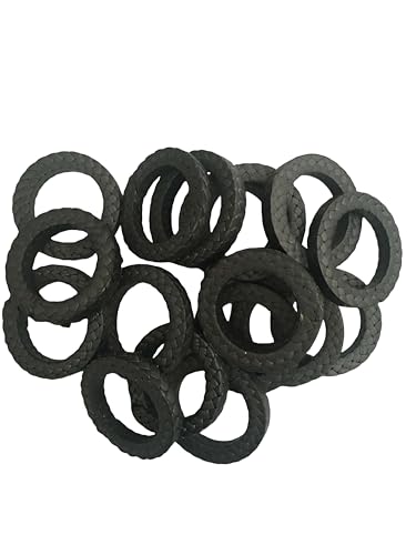 10Pcs PTFE Graphit Ventil Packung Ringe for Pumpe Welle Stopfbuchse Abdichtung-Hohe Temperatur &(OD95*ID75*10mmT)
