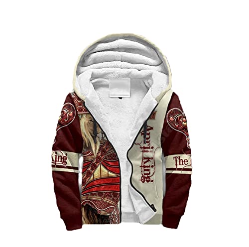 Sweat à capuche 3D en polaire thermique veste zippée à doublure velours chaud XL