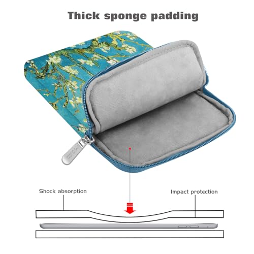 Image of MoKo 9-11 Inch Tablet Sleeve Bag Carrying Case Fits New 11inch iPad Air M4, iPad A16 2025, iPad Pro 11 M4, Air 5 /4 /3, iPad 10 /9 /8th Gen, Tab S8 /S9 11 inch, Tablet Carrying Case, Apricot Flower