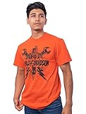 Harley-Davidson Mens Eternal Fury Spark Plug Orange Short Sleeve T-Shirt (Medium)