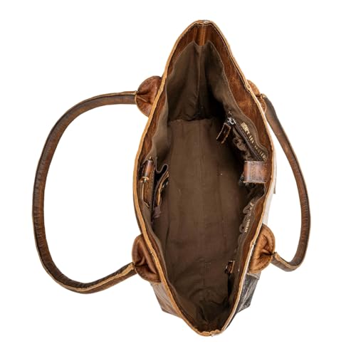 STS Ranchwear Womens Vaquero Cowhide/Tan Leather Tote Bag3