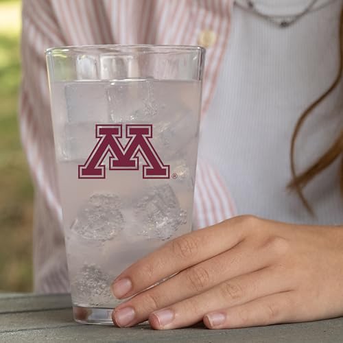 Image of Logo Brands NCAA 16 oz Pint Glass - Durable Glass With Bold Team Color- Chip-Resistant Rim Drinkware For Fans, Tailgates, Home Bars & Everyday Use