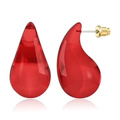 Red Teardrop Earrings