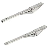 Gedotec Tischverlängerung-Konsole Klappkonsole Tisch - Klappträger aufklappbar - H3060 | Metall gelb chromatiert | 280 x 30 x 130 mm | Tragkraft 35 kg | 2 Stück - Möbel-Beschlag zum selber bauen