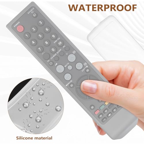 Image of UKCOCO 3-Pack Clear Silicone Remote Control Covers - Stretch-Resistant Dust-Proof Sleeve Keeps Buttons Responsive for TV, AC Remotes, Easy-Wash Transparent Skin