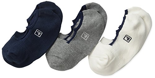 Sperry boys Solid Skimmer Liner 3-pair Pack (Big Kid) athletic socks, Charcoal, Shoe Size 2-9 US