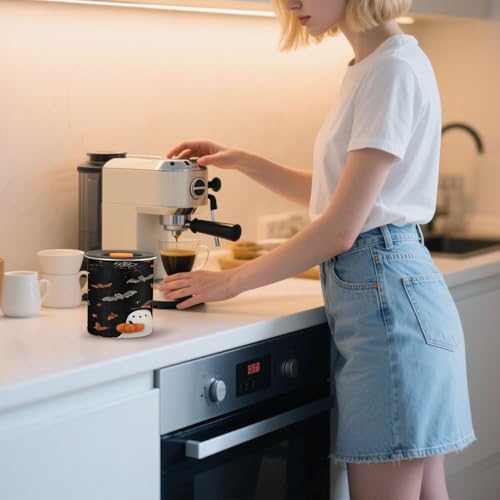 Frasco para café con tapa y diseño fantasmal blanco 500 ml miniatura 7