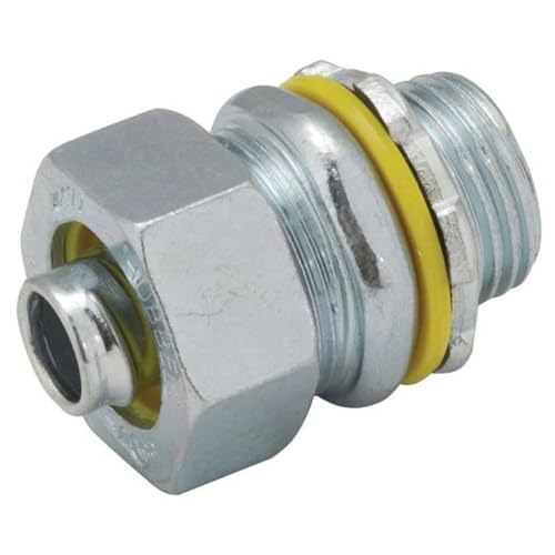 Hubbell-Raco 3402-8 1/2-Inch Trade Size Straight Liquidtight Connector, 15-Pack