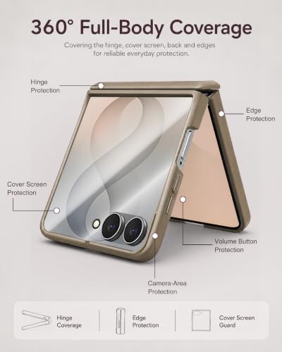 Image of STORMTAL for Samsung Galaxy Z Flip 8 Case, Hinge Protection, Built-in Screen Protector, Wireless Charging, Shockproof, Slim Rugged Phone Protective Case for Galaxy Z Flip 8
