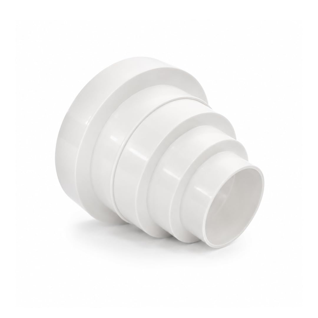 Fantronix Women's 150Mm To 80Mm Round Ducting Reducer – Vent Pipe Adapter For Extractor Fans, Cooker Hoods, Tumble Dryers & Hvac Ducting
