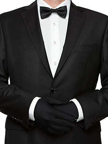 image for Sumind 4 Pairs black Gloves for Men spandex Cotton Gloves Dress Costum