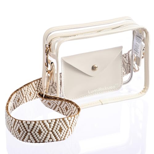 Clear Bag 12x6x12 Stadium Approved, 3 In 1 Clear Western Purse With Wallet & Adjustable Strap, Stadium Bags For Women, Western Purse, Sports Festivals Concert Sport Prom Party Accessories