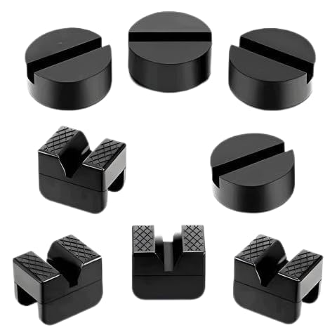 2 Type 8 Piece Jack Stand Pads Adapter Universal Slotted Frame Rail Pinch Welds Protector Rubber Jack Pad for Jack Stand Accessories