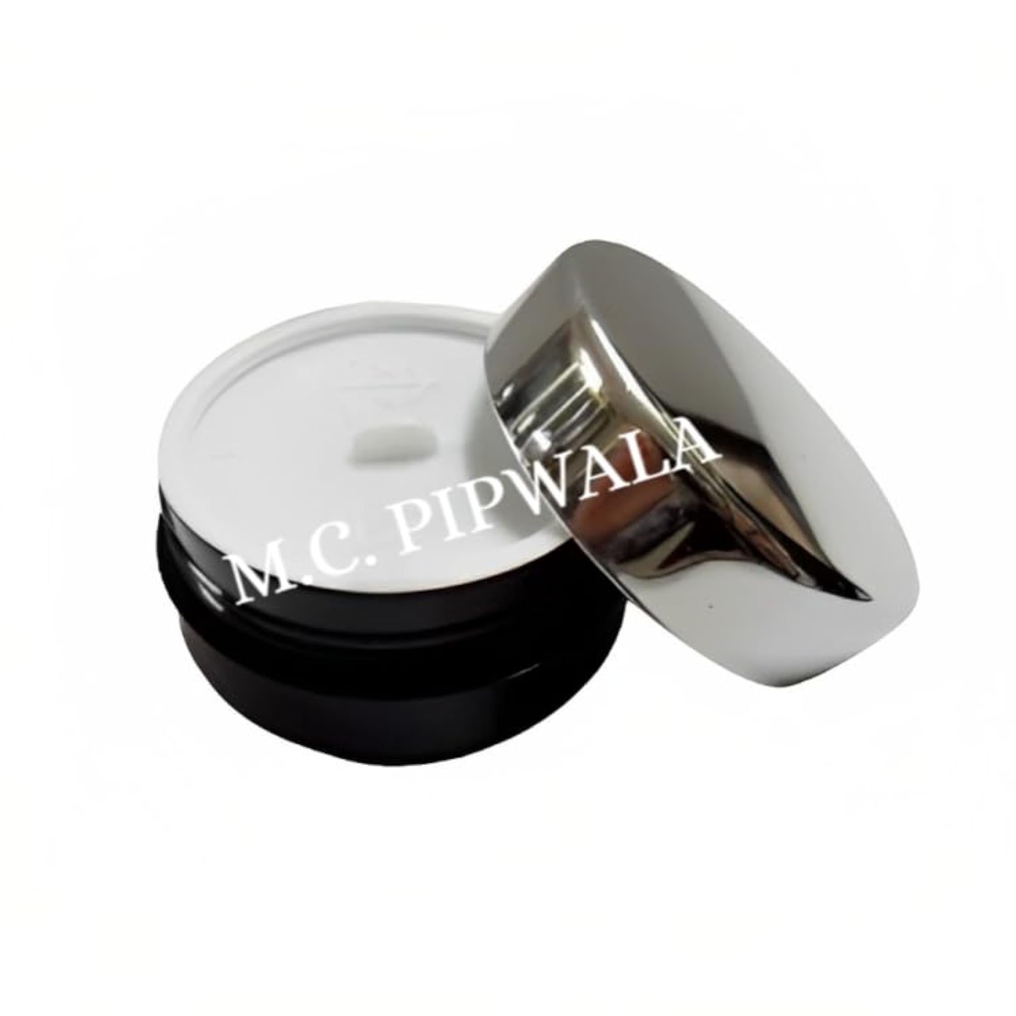 10 gm Round P.S. Black Container with Cap