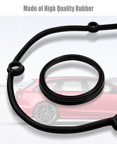 Image of Engine Upper Timing Chain Cover Gasket Fit for Audi Allroad VW Volkswagen CC Eos Beetle Tiguan Passat Jetta Golf, Replace 06H103269H 06H103483D 06H103269C 06H103269G
