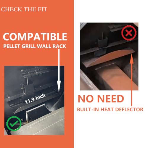 Heavy-Duty Steel Heat Diffuser Plate - Heat Deflector Mod for Pit Boss: Magnetic Thermal Deflector for Enhanced Precision Temperatures and Reduced Pellet Dust