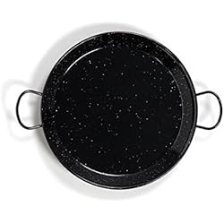 Mejores Paelleras Valencianas La Valenciana Paellera, Metal, Negro, 34 cm