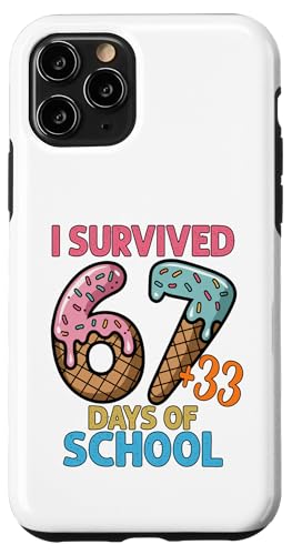 I Survived 100Days of School 67+33 �X�}�z�P�[�X iPhone 11 Pro �p