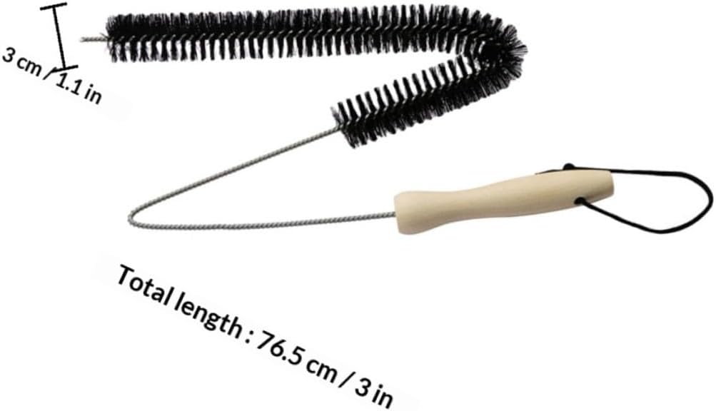2pcs Flexible Dryer Vent Cleaner Brush and Rolling Washing Machine Pipe Cleaning Brush Set for Home Appliance Maintenance Style