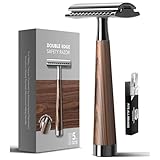 Zimoer Rasierhobel Herren Damen mit 5 Klingen, Sicherheits Rasierhobel mit Griff, Rasiererhobel Set Unisex, Zero Waste Rasierer für Damen und Herren, Sicher & Wiederverwendbar