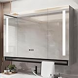 Fonction d'affichage de la température : Ce miroir d'armoire à pharmacie avec éclairage comprend un affichage de la température intégré, vous permettant de surveiller facilement les conditions de la salle de bain.