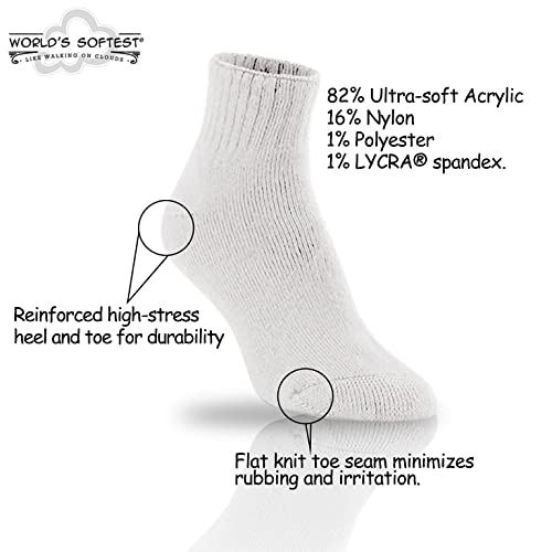 World's Softest Men's Classic Quarter Crew Socks2
