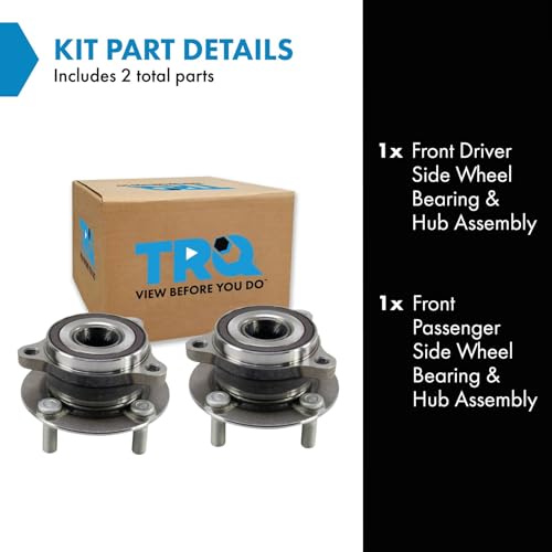 Image of TRQ Front Left and Right Wheel Bearing and Hub Assembly Set 2 Piece Compatible with 2016 Scion iA 2017-2018 Toyota Yaris iA 2019-2020 Yaris