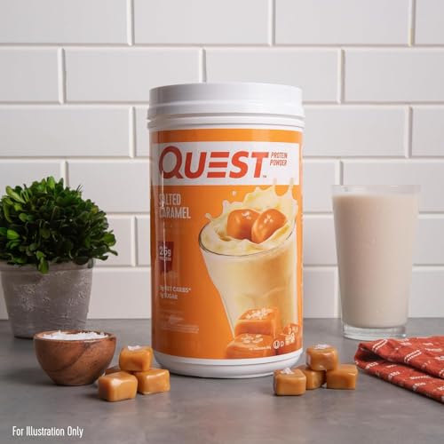 Image of Quest Nutrition Salted Caramel Protein Powder, 26g Protein, 1g Sugar, Low Carb, Gluten Free, 1.6 Pounds, 24 Servings (Pack of 4)