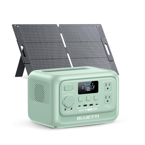 BLUETTI AORA30 V2 ポータブル電源 と 100W ソーラーパネル 1枚 セット 288Wh リン酸鉄リチウム 10年長寿命...