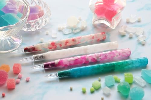 Image of 寺西化学 Teranishi Chemical Industry GLAAL-JP Guitar Glass Pen, Aurora, Long, with Cap, Jelly Pink
