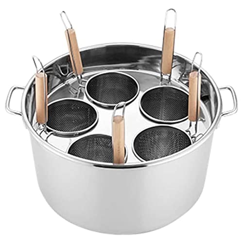 Set di pentole 3 in 1 con divisorio e inserto scolapasta per pasta, verdure, cucina commerciale