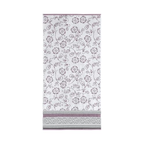 Image of Modern Threads 6 Piece Set, 2 Bath Towels, 2 Hand Towels, 2 Washcloths Yarn Dyed Jacquard /Solid Towel Set Ophelia Orchid (Pack of 8)