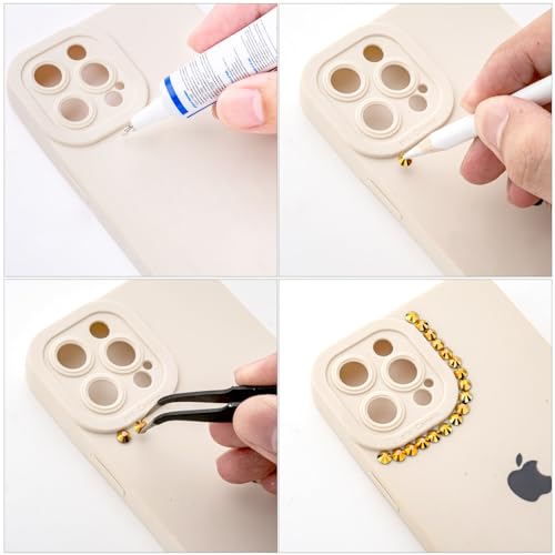 Image of Flatback Rhinestones Bulk, 14400PCS Gold Rhinestones for Clothes DIY Decoration Crafts, Gold, SS20, 4.6-4.8mm