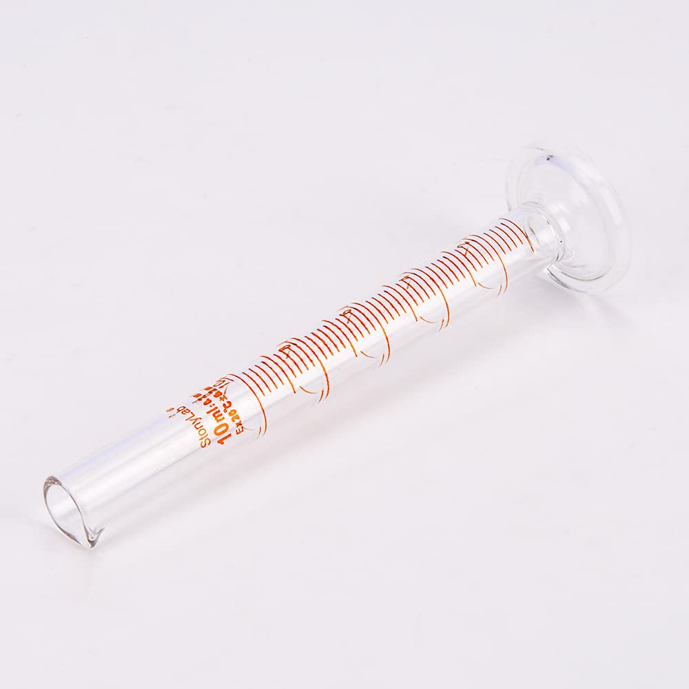 StonyLab Cilindro de Medición Graduado de Vidrio de Borosilicato 10 ml 4-Pack