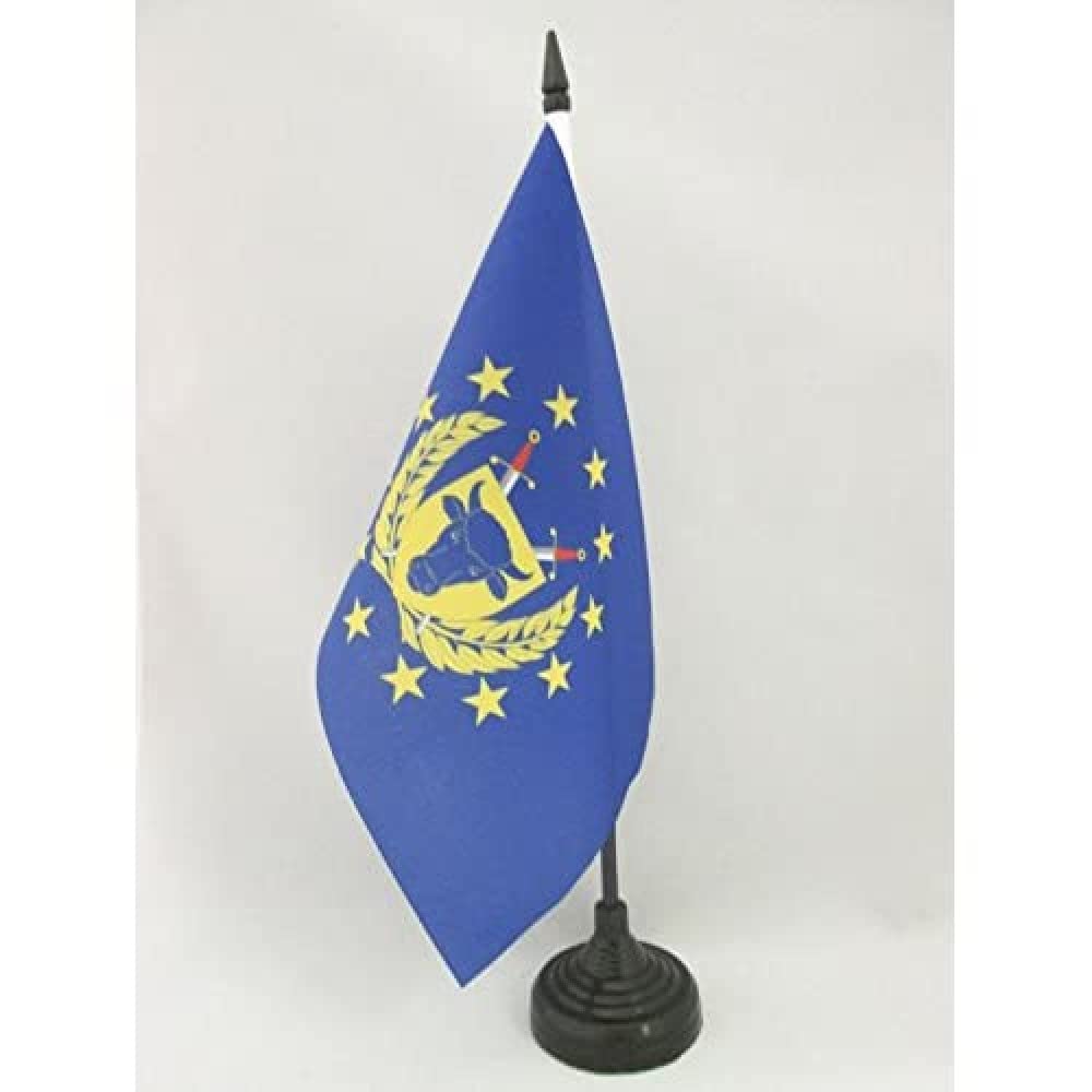 AZ FLAG European Army Table Flag 21x14 cm 100D Polyester Plastic Base