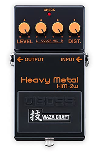 Image of Boss HM-2W Heavy Metal Distortion Pedal Bundle with Gearlux Power Supply, Instrument & Patch Cable, and Picks