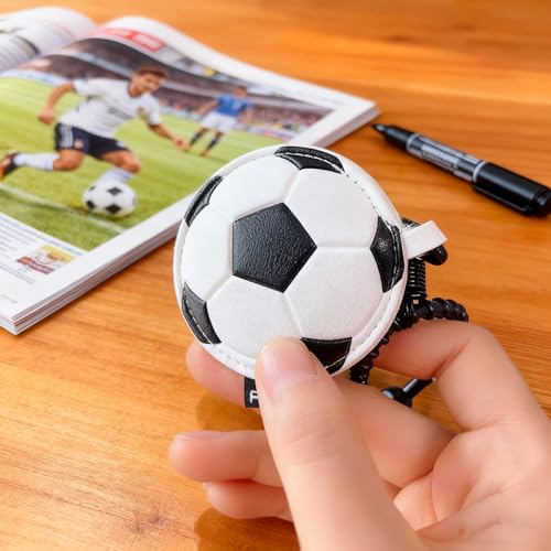 Image of Leather Ball Keychain Wristlet Sports Key Ring Car Key Wallet Backpack Bag Gym Accessories Gifts for Men Women
