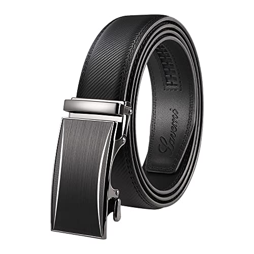 Image of Lavemi Men's Real Leather Ratchet Dress Belt with Automatic Buckle,Elegant Gift Box