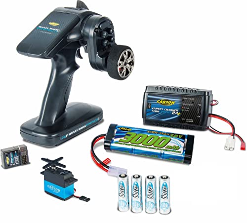 Juego de control remoto Carson 500707152 con batería para kit Tamiya 1